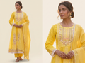 [RISHI EXPORTS] | Artisanal Anarkali Suit Jaipur print with shifli and embdroidery work