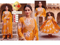 [ RISHI EXPORT ] Designer Rayon Anarkali Suit with Heavy Yoke Embroidery & Nazmeen Dupatta